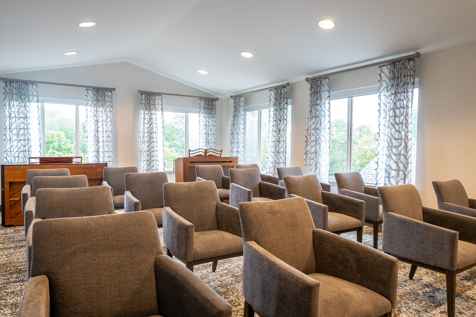 Theater Room With Reclining Chairs at Retirement Home Hoover AL