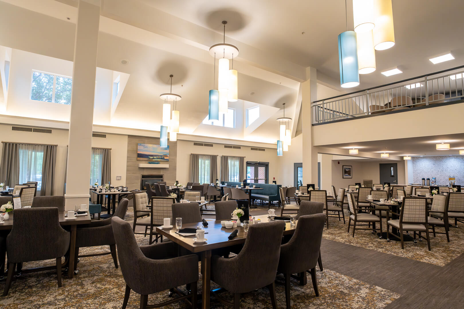 Multi-Level Dining Hall at Retirement Community Hoover AL