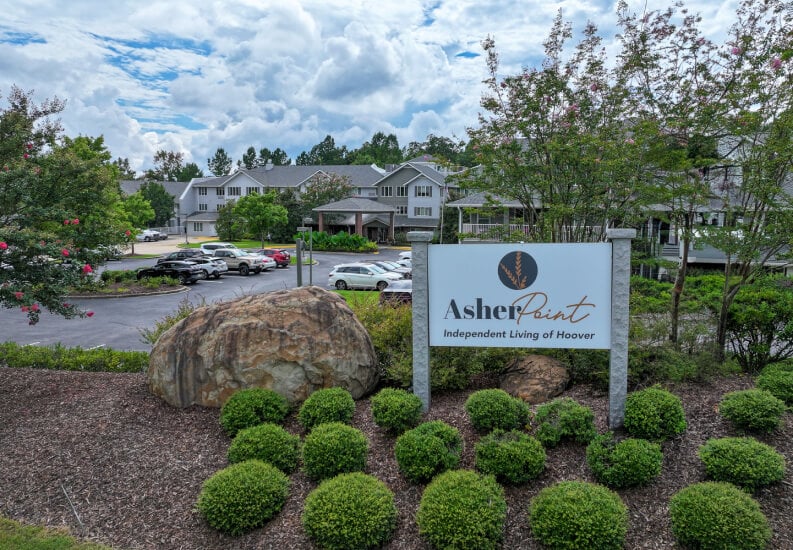 Landscaped Entrance Sign at Senior Independent Living Landscaped Entrance Sign at Senior Independent Living